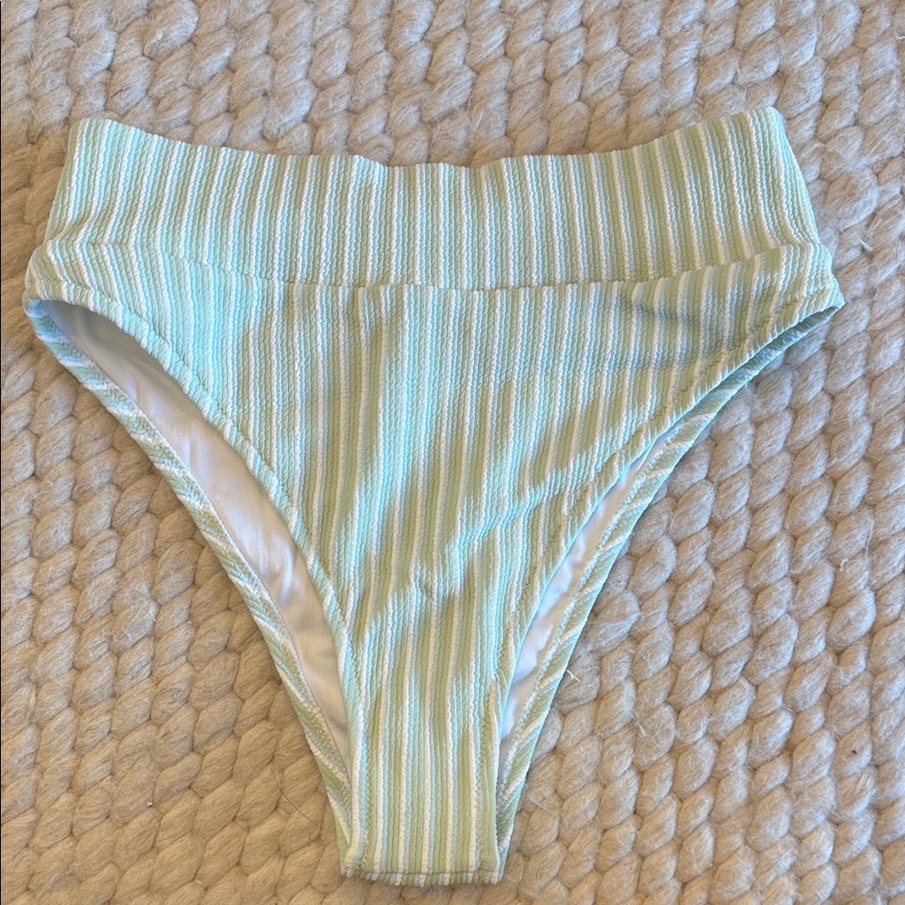 Rhythm Light Blue and White Bikini Bottom